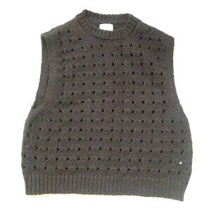 Babaa black vest no73 100% wool